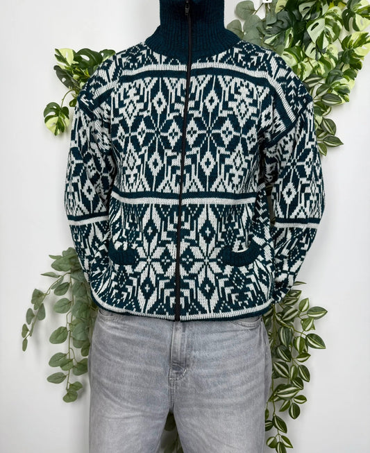Rob Winter Vintage Strick Zipper Sweatshirt L - MonkeysVintage