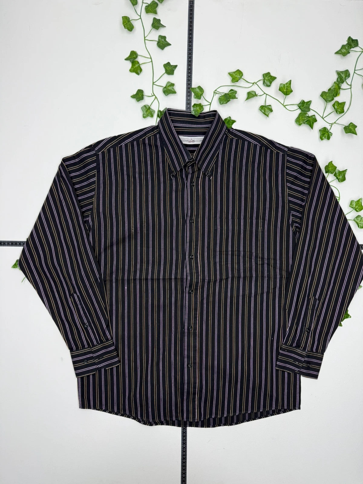 Compagni A Del Cotone Vintage Langarm Hemd XL - MonkeysVintage