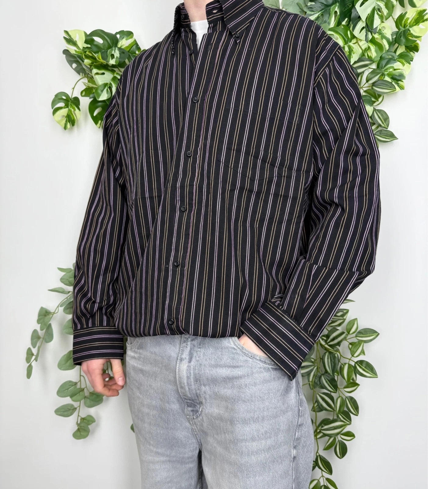 Compagni A Del Cotone Vintage Langarm Hemd XL - MonkeysVintage