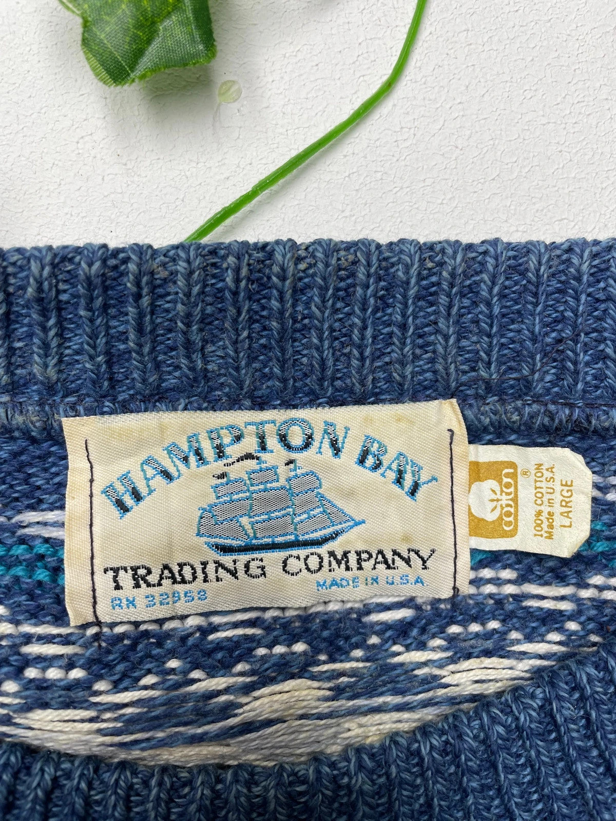 Hampton Bay Vintage Strick Sweatshirt L - MonkeysVintage