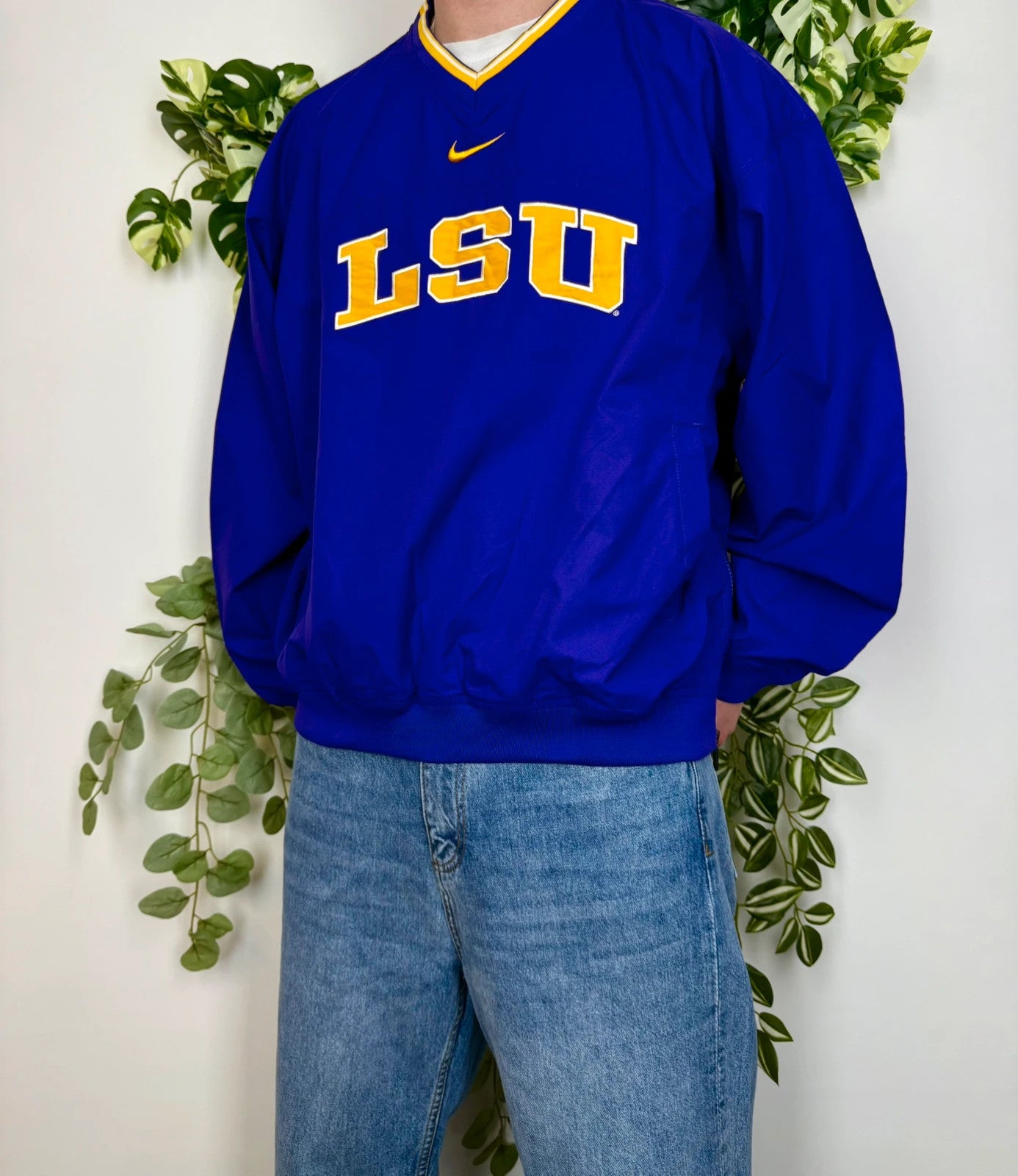 Nike LSU Tigers Team Vintage College Sweater L - MonkeysVintage