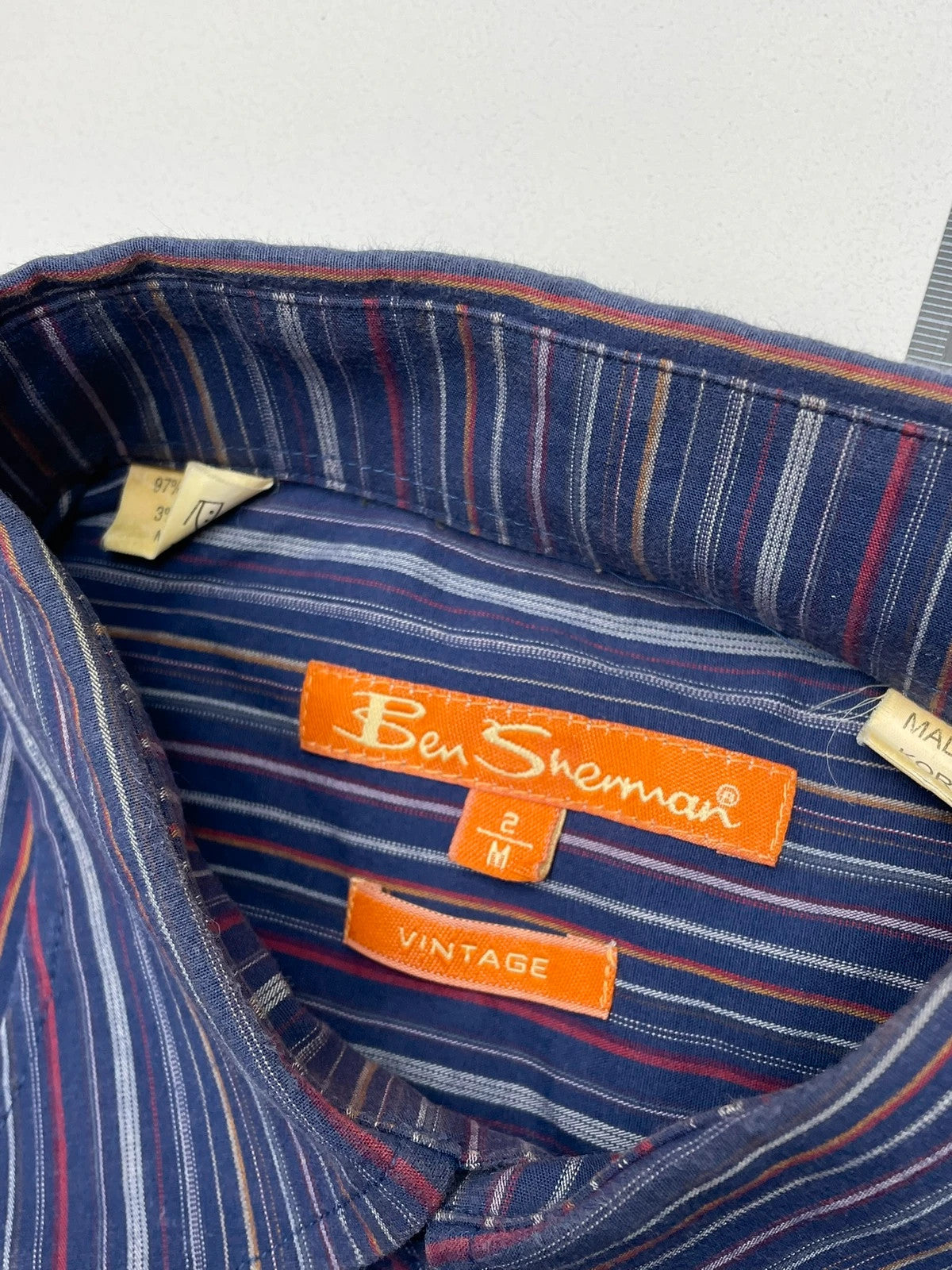 Ben Sherman Vintage 80s Langarm Hemd S - MonkeysVintage