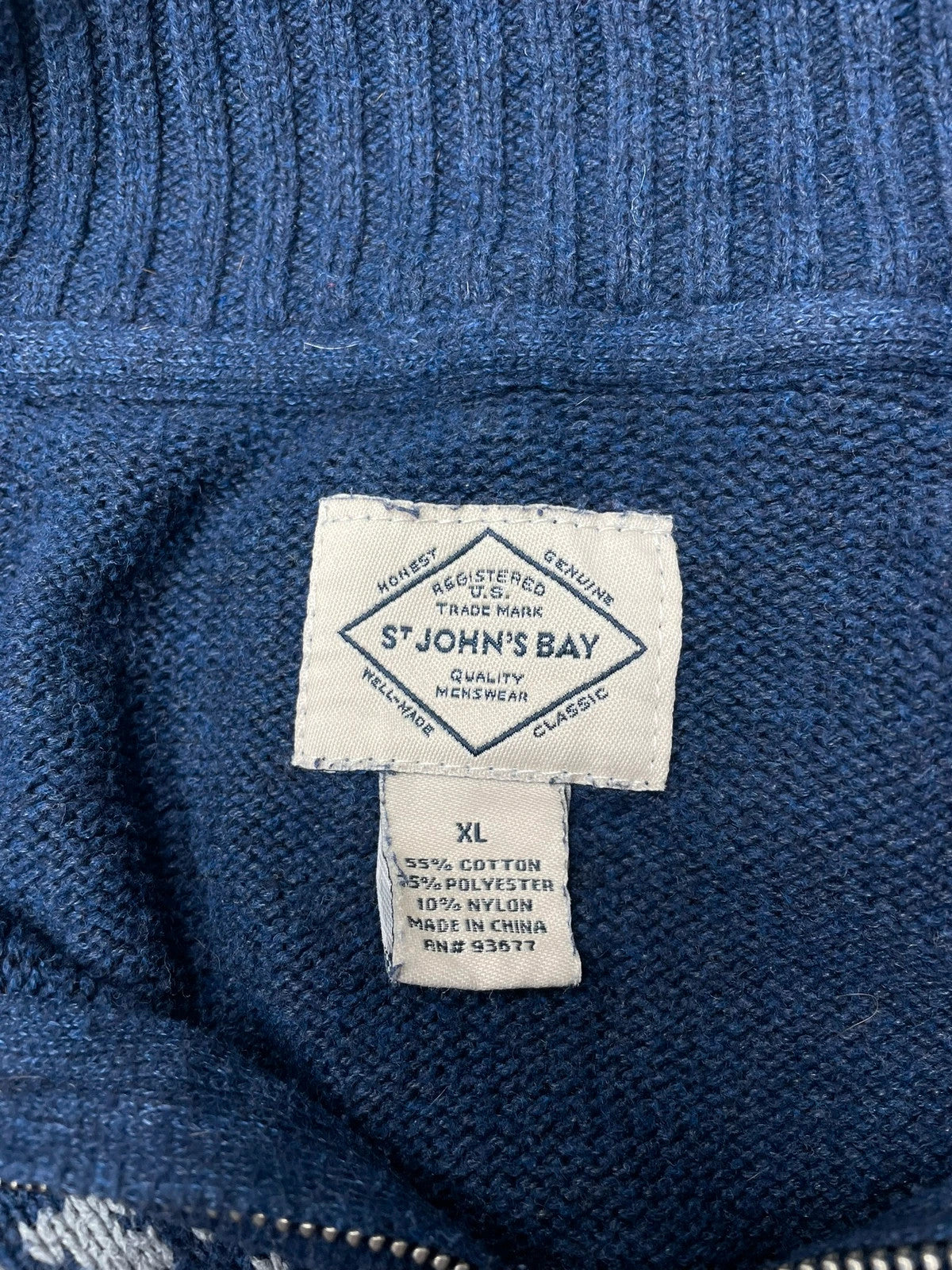 St. John’s Bay Vintage Strick Zip Sweatshirt XL - MonkeysVintage