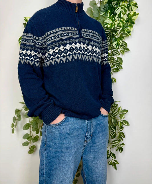 St. John’s Bay Vintage Strick Zip Sweatshirt XL - MonkeysVintage