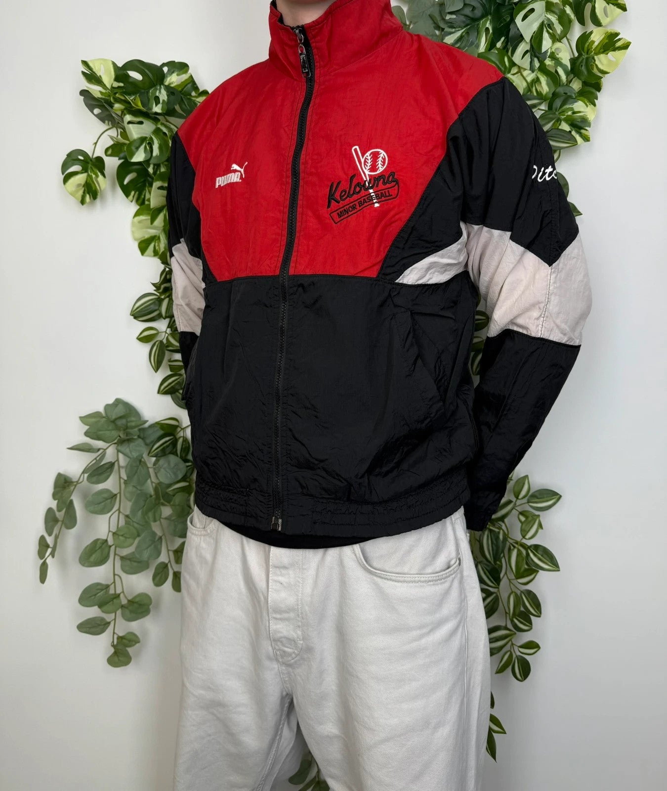 Puma Vintage Baseball Trackjacket Windbreaker S - MonkeysVintage