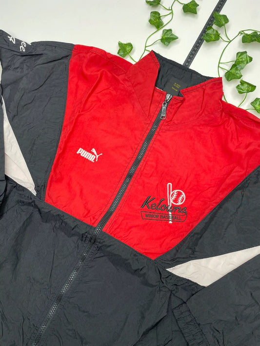 Puma Vintage Baseball Trackjacket Windbreaker S - MonkeysVintage