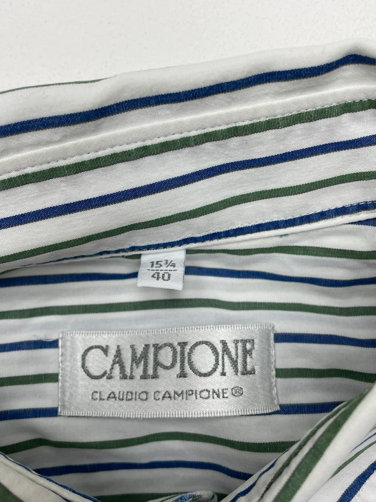 Campione Vintage gestreiftes langarm Hemd L - MonkeysVintage