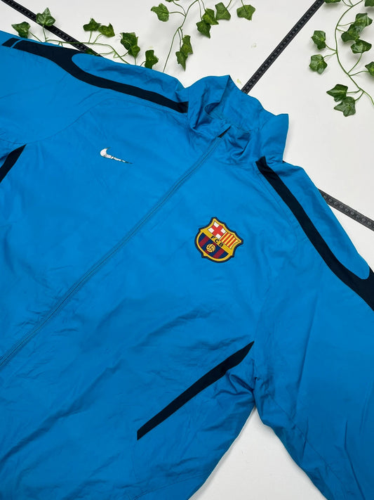 Nike x FC Barcelona Vintage Windbreaker Jacke XXL - MonkeysVintage