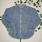 Vintage gestreiftes Langarm Hemd L - MonkeysVintage