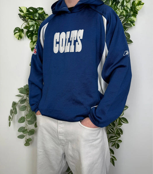 NFL Reebok Colts Vintage Hoodie L - MonkeysVintage