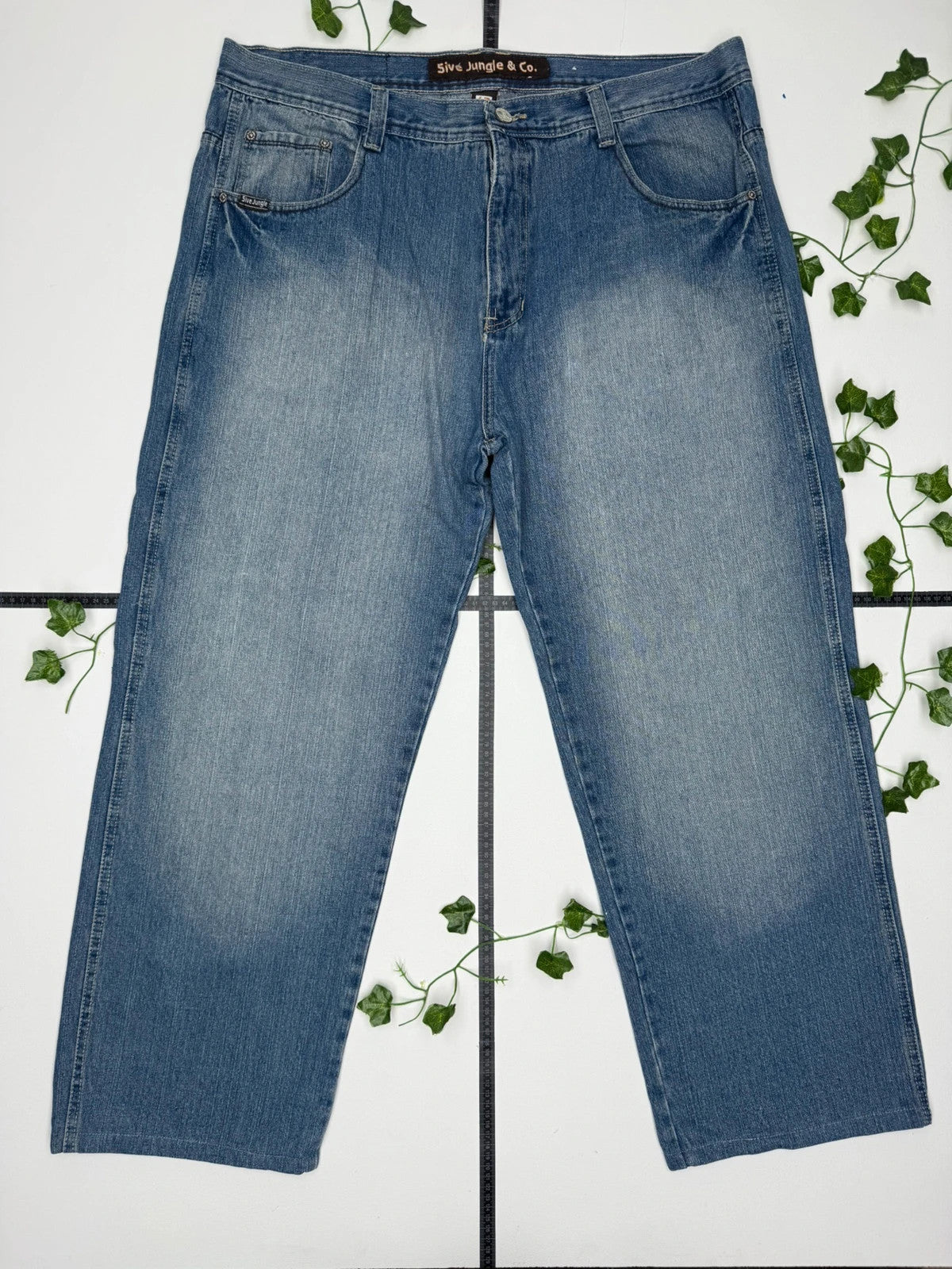 Sive Jungle & Co. Vintage Bestickte Hip Hop Baggy Jeans W42 L34 - MonkeysVintage