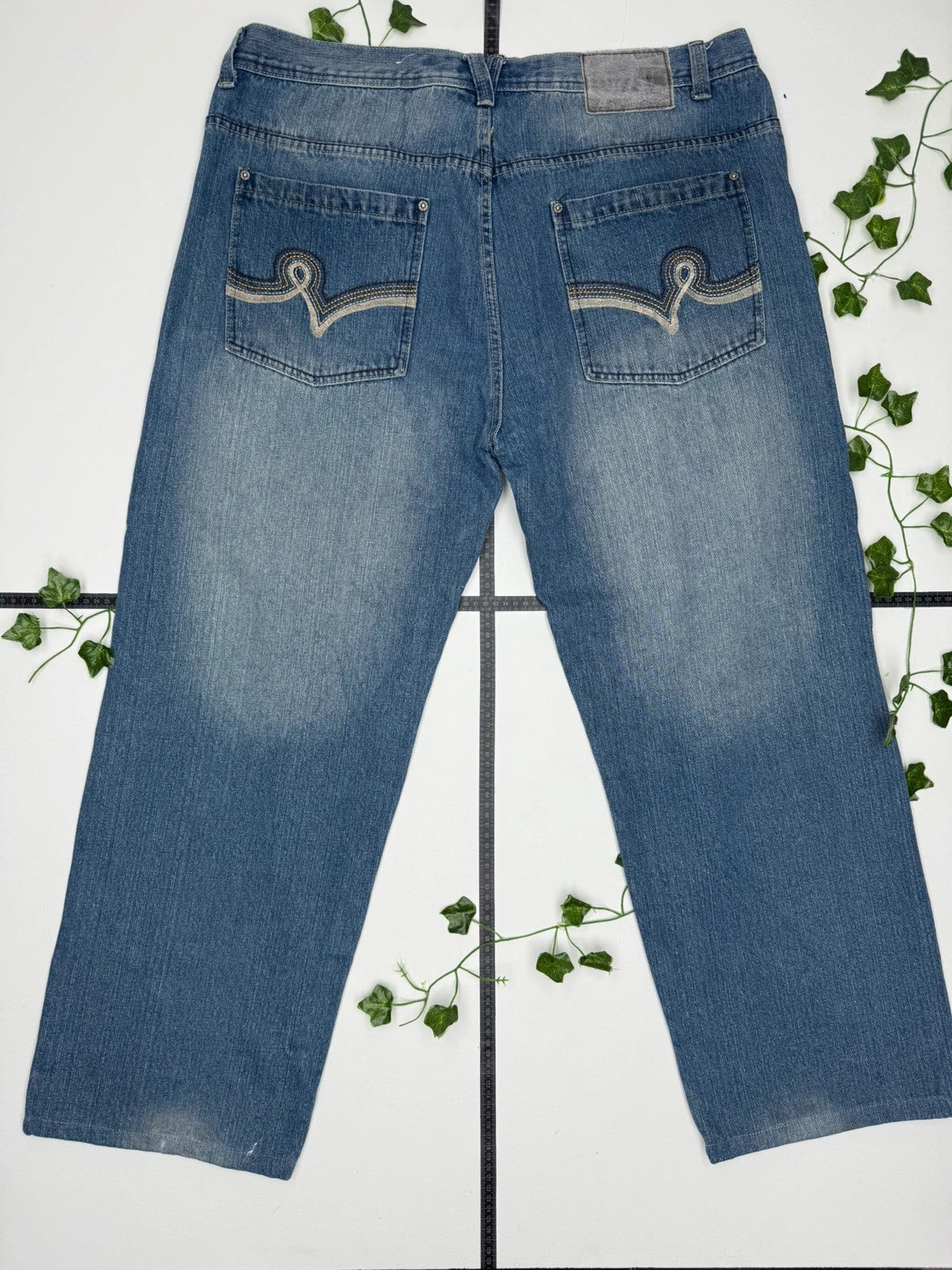 Sive Jungle & Co. Vintage Bestickte Hip Hop Baggy Jeans W42 L34 - MonkeysVintage