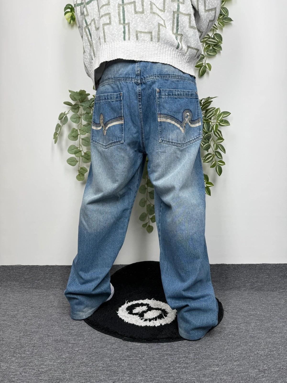 Sive Jungle & Co. Vintage Bestickte Hip Hop Baggy Jeans W42 L34 - MonkeysVintage