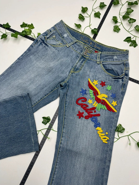 Vanilla California Vintage Low Waist Flared Jeans M - MonkeysVintage