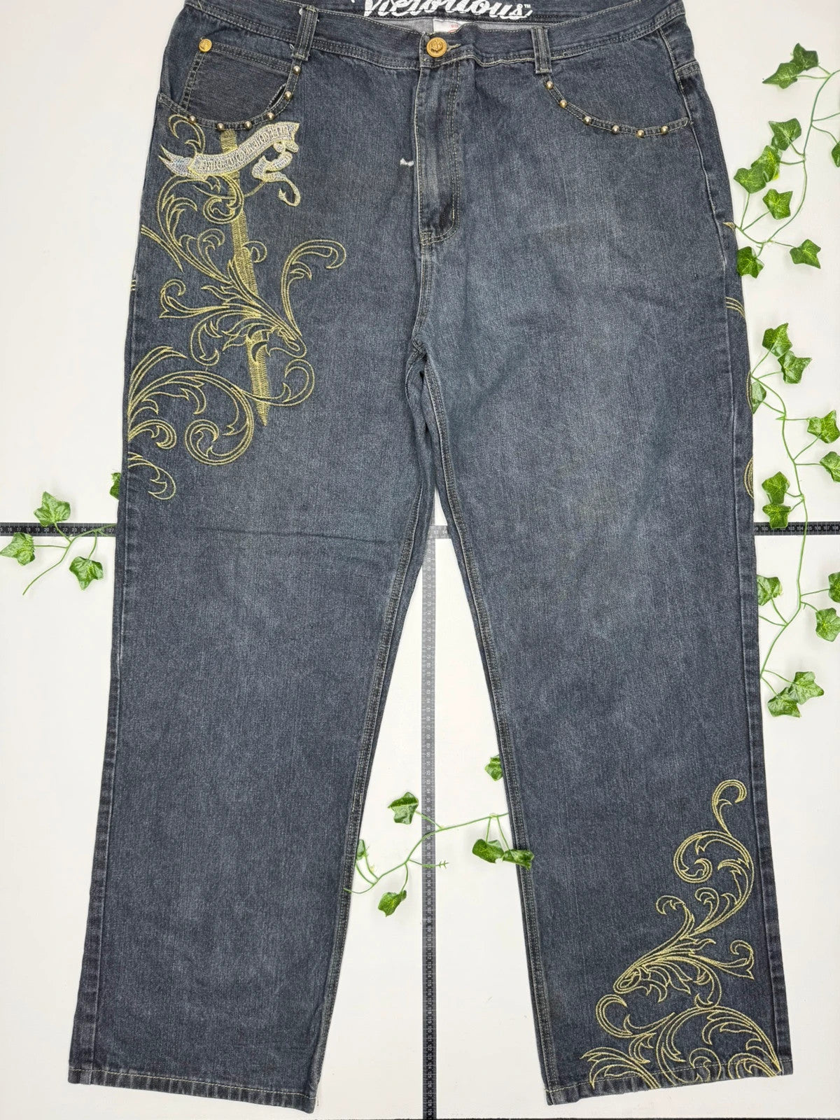 Victorius Vintage Jeans Baggy Hip Hop Y2K W46 - MonkeysVintage