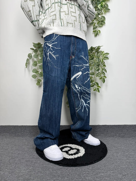 Miskeen Vintage Baggy Hip Hop Y2K Jeans W42 - MonkeysVintage