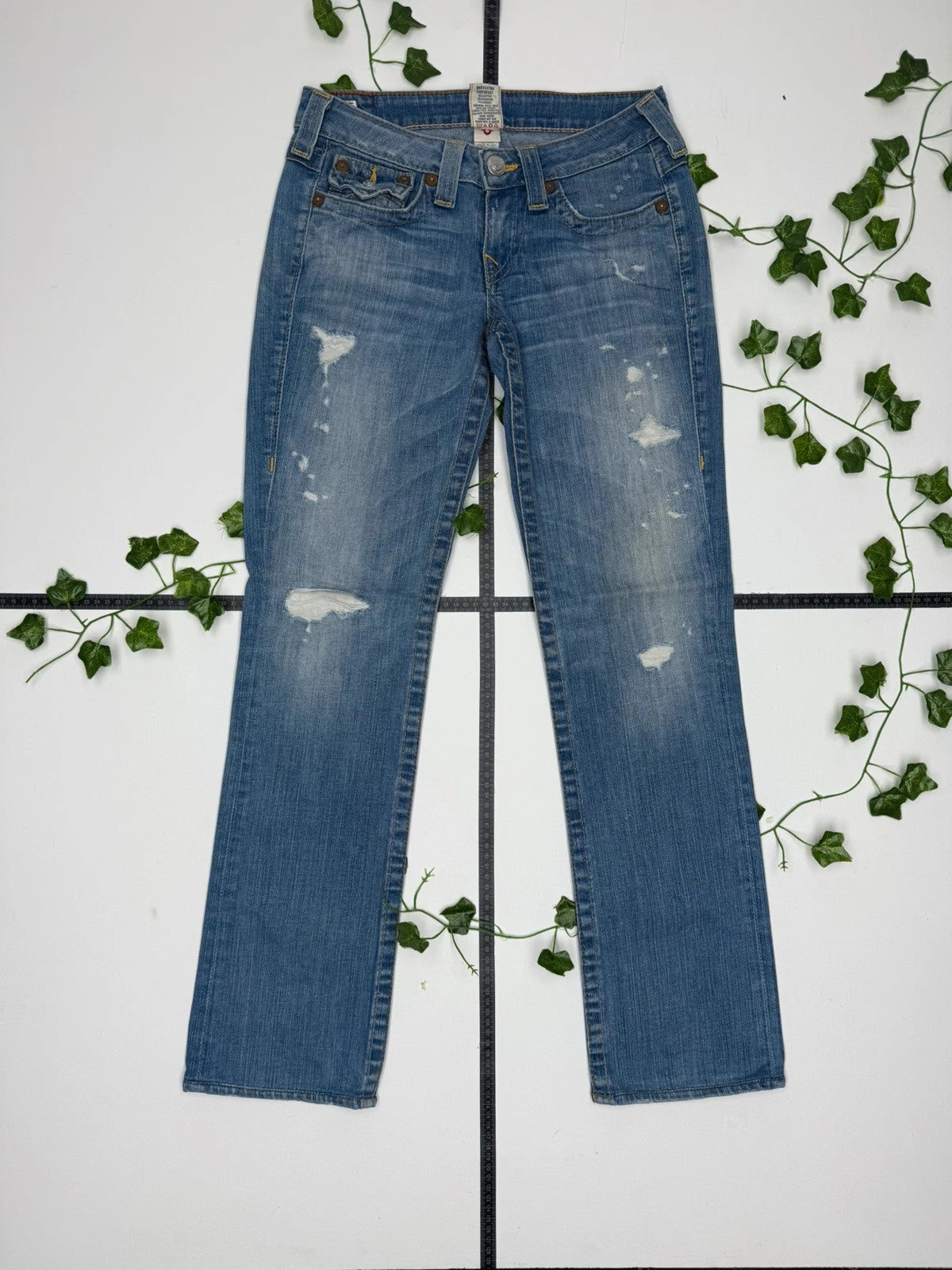 True Religion Vintage Low Waist Flared Jeans W27 - MonkeysVintage