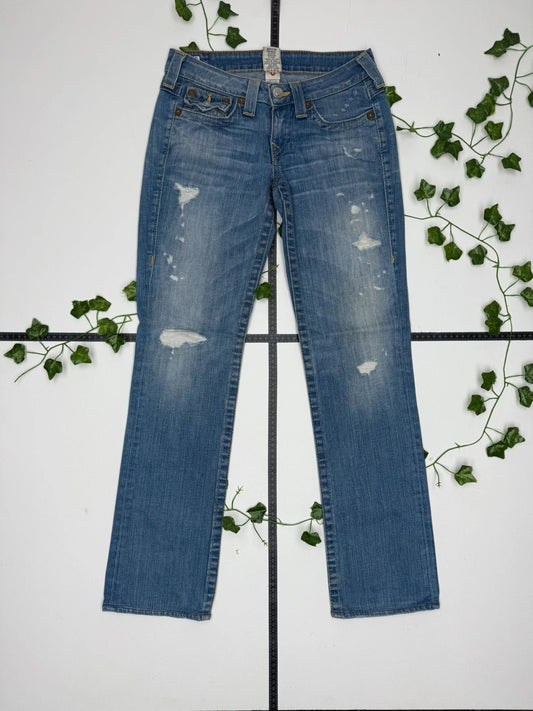 True Religion Vintage Low Waist Flared Jeans W27 - MonkeysVintage