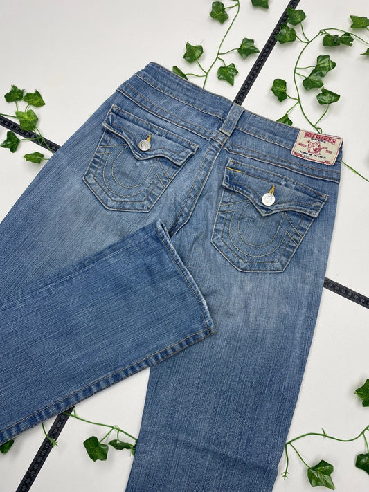True Religion Vintage Low Waist Flared Jeans W27 - MonkeysVintage
