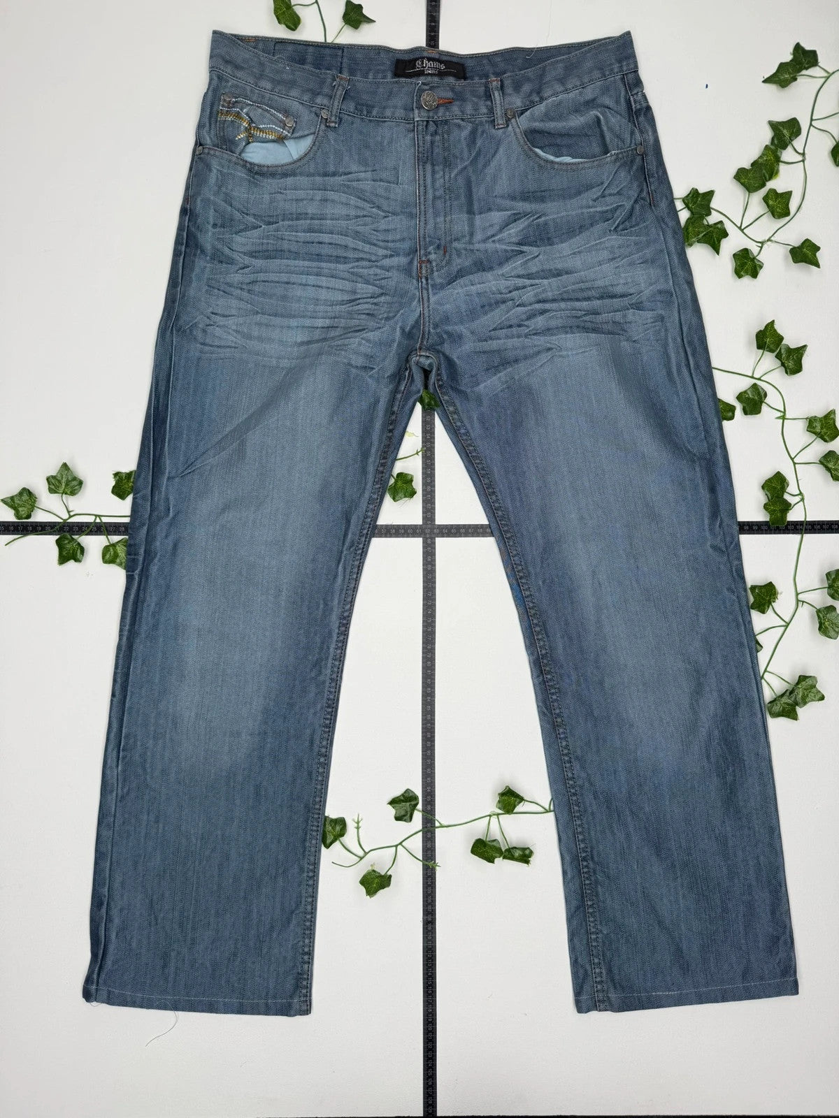 Chams Denim Vintage Baggy Jeans Hip Hop W38 - MonkeysVintage