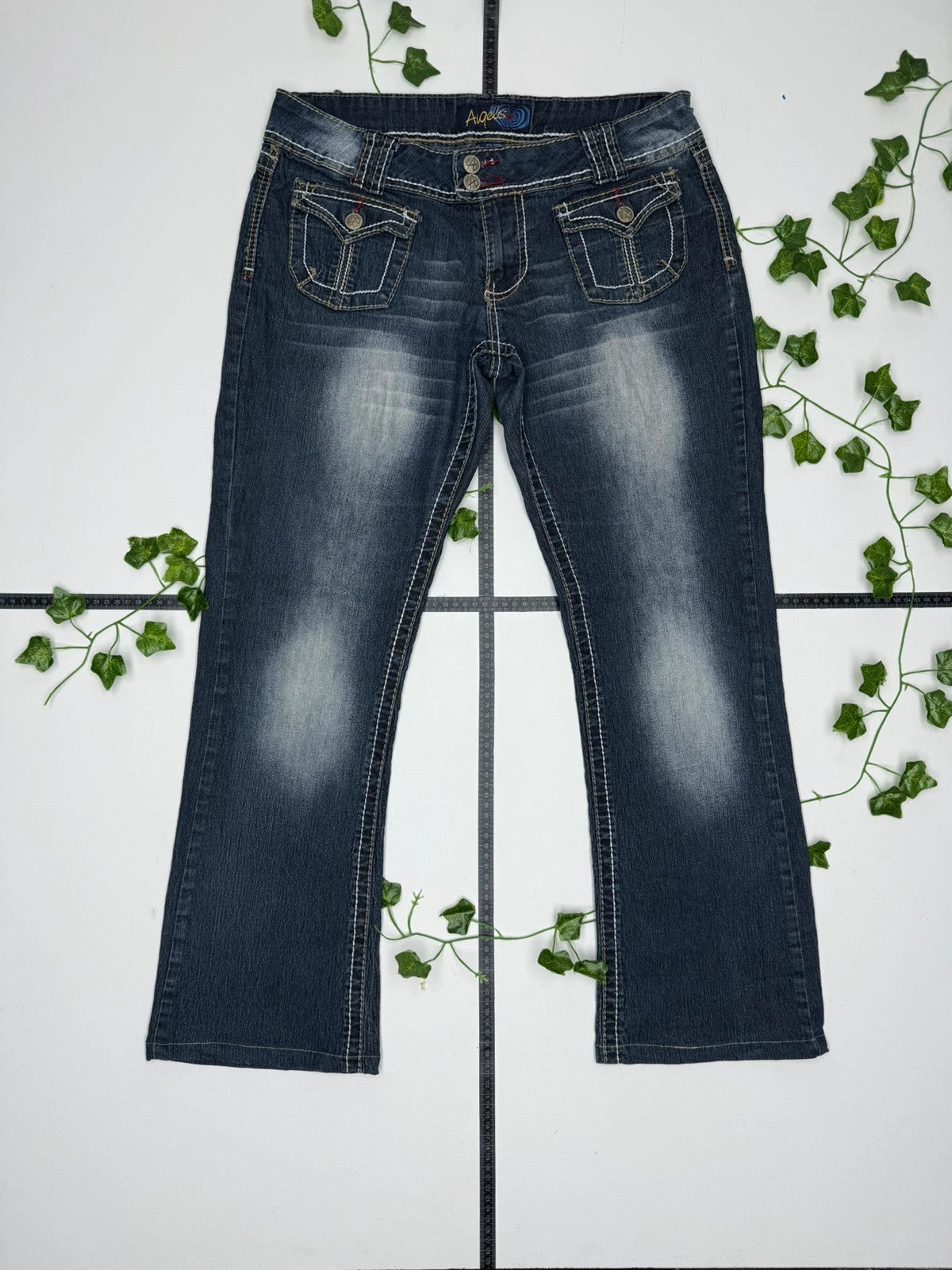 Angels Vintage Y2K Low Waist Baggy Jeans L - MonkeysVintage