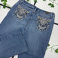 Earl Jean Vintage bestickte Jeans Low Waist Baggy S - MonkeysVintage