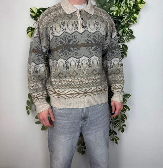 Vintage Strick Wolle Sweatshirt M - MonkeysVintage