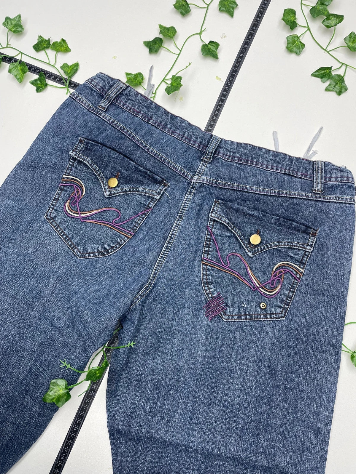 M&S Vintage Baggy Y2K Low Waist Jeans M - MonkeysVintage
