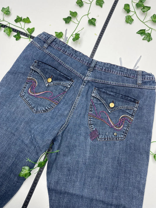 M&S Vintage Baggy Y2K Low Waist Jeans M - MonkeysVintage