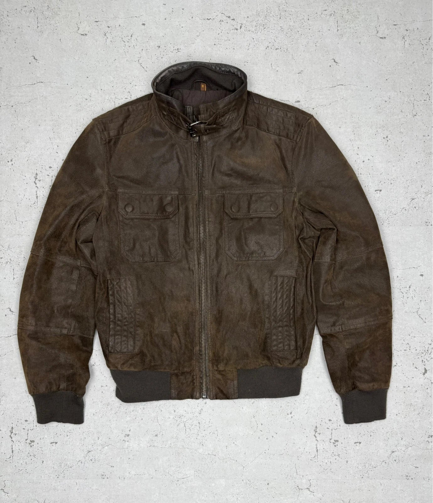 Conbipel Italia Vintage Lederjacke Braun M - MonkeysVintage