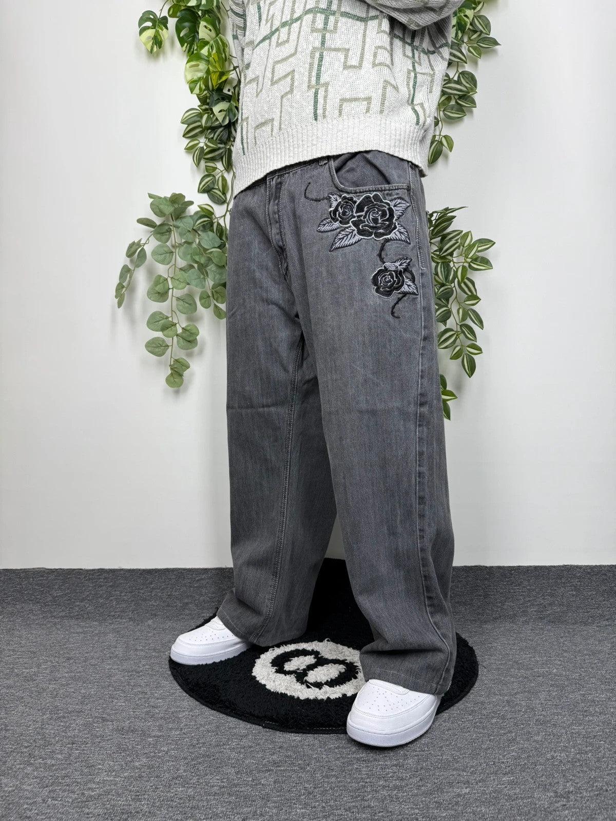 Vintage Baggy Hip-Hop Y2K Tiger Jeans Hose W44 L32 - MonkeysVintage