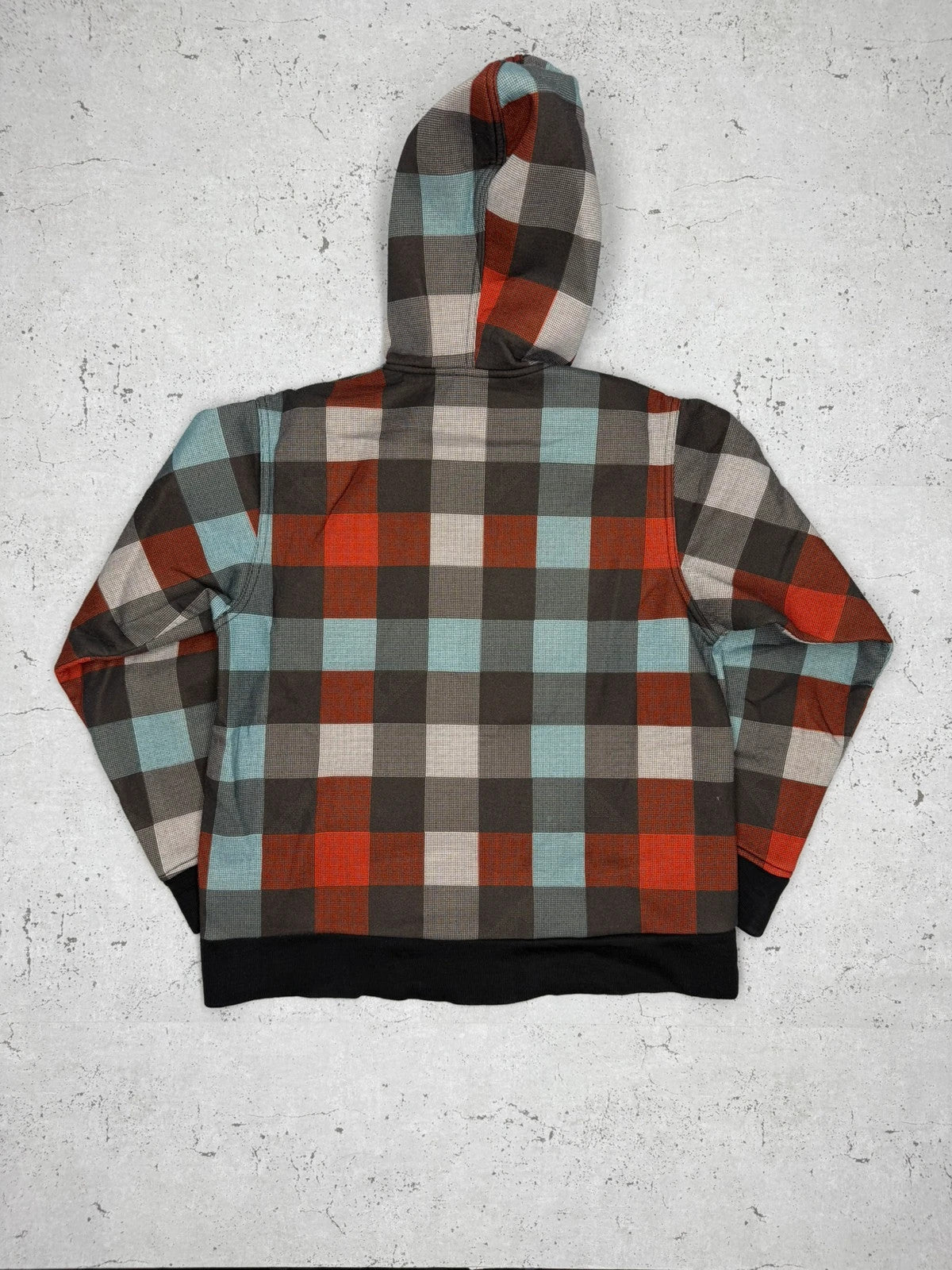 Quicksilver karierter Zipper Hoodie mit Fleece S - MonkeysVintage
