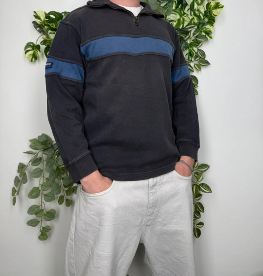 Reebok Vintage Zip Sweatshirt Schwarz S - MonkeysVintage