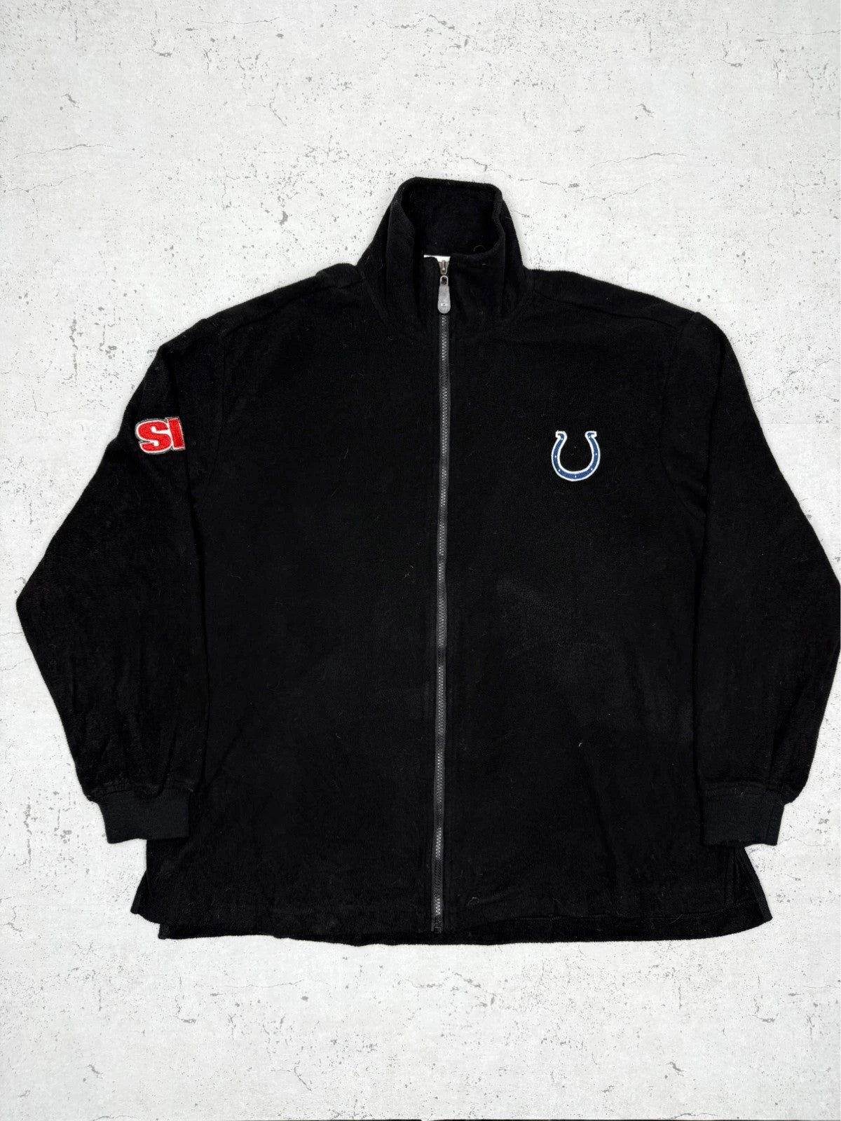 NFL Colts Fleecejacke Zipper Schwarz XL - MonkeysVintage