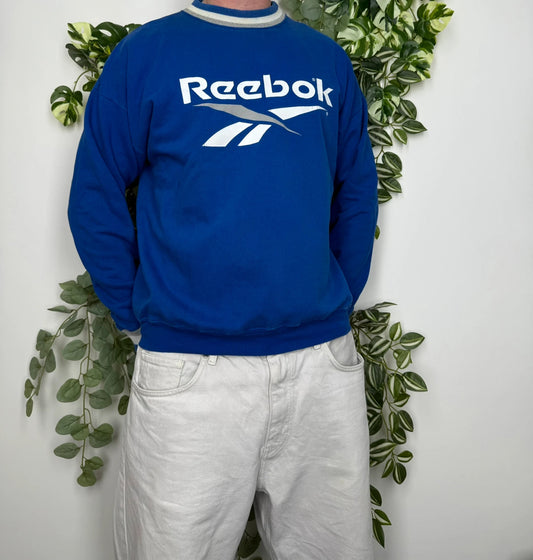 Reebok Vintage Sweatshirt Sweater Blau M - MonkeysVintage