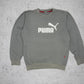 Puma Vintage Sweatshirt bestickt Grau S - MonkeysVintage