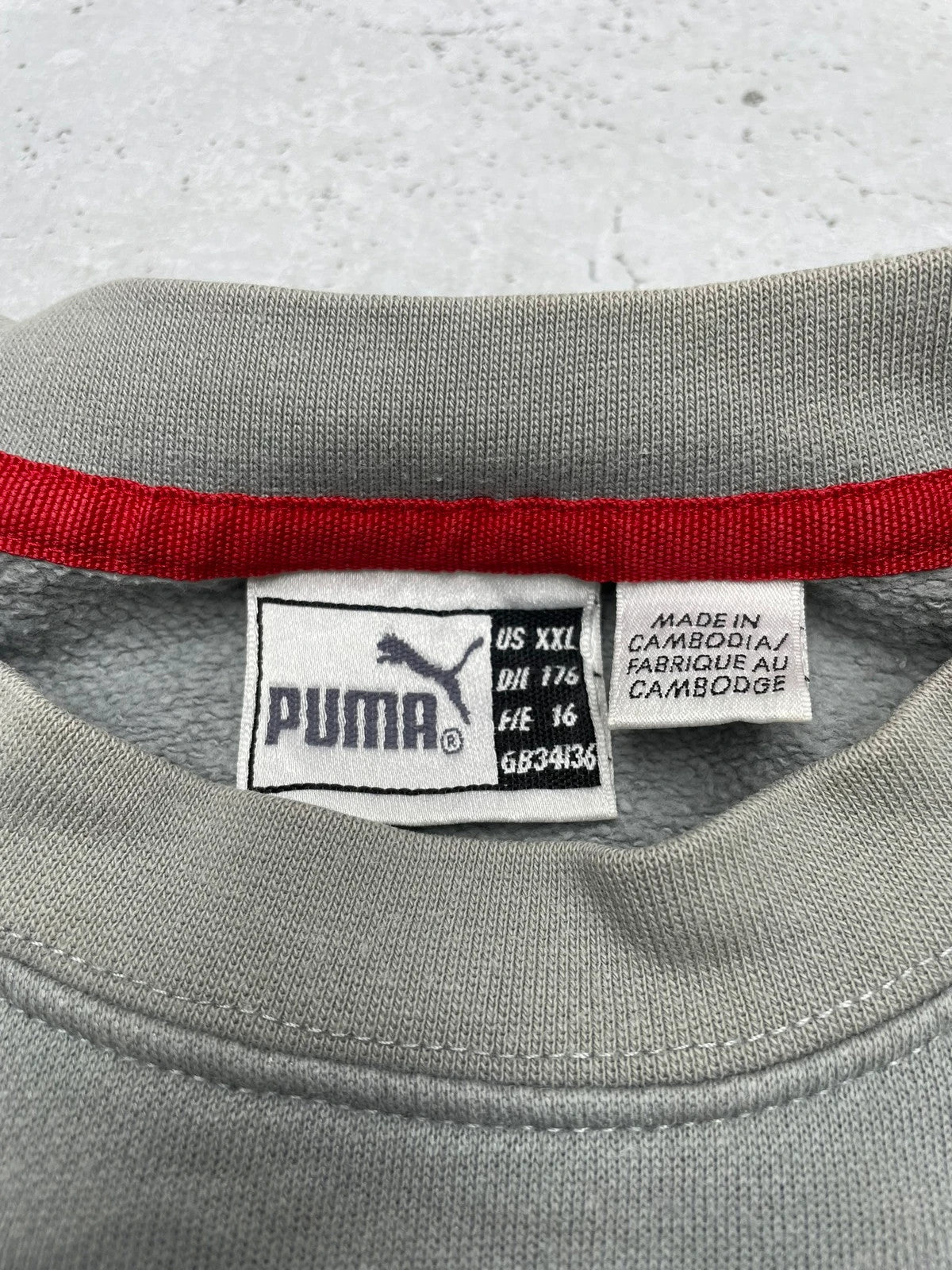 Puma Vintage Sweatshirt bestickt Grau S - MonkeysVintage