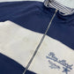 Reebok Vintage Zipper Sweatshirt Blau Weiß L - MonkeysVintage