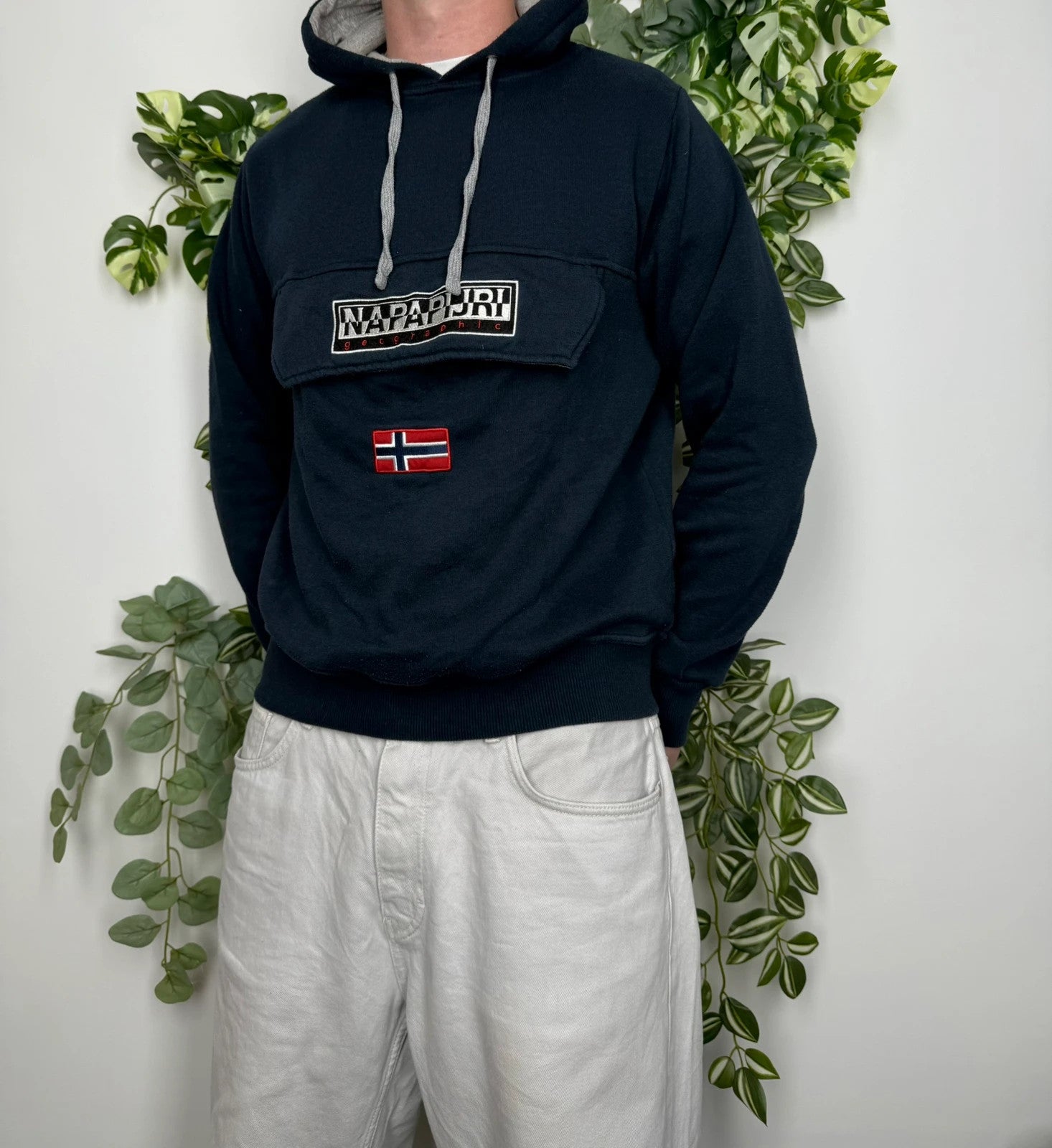 Napapijri Vintage Hoodie Pullover Blau S - MonkeysVintage