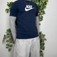 Nike Vintage Y2K Longsleeve langarm Shirt Grau Blau M - MonkeysVintage