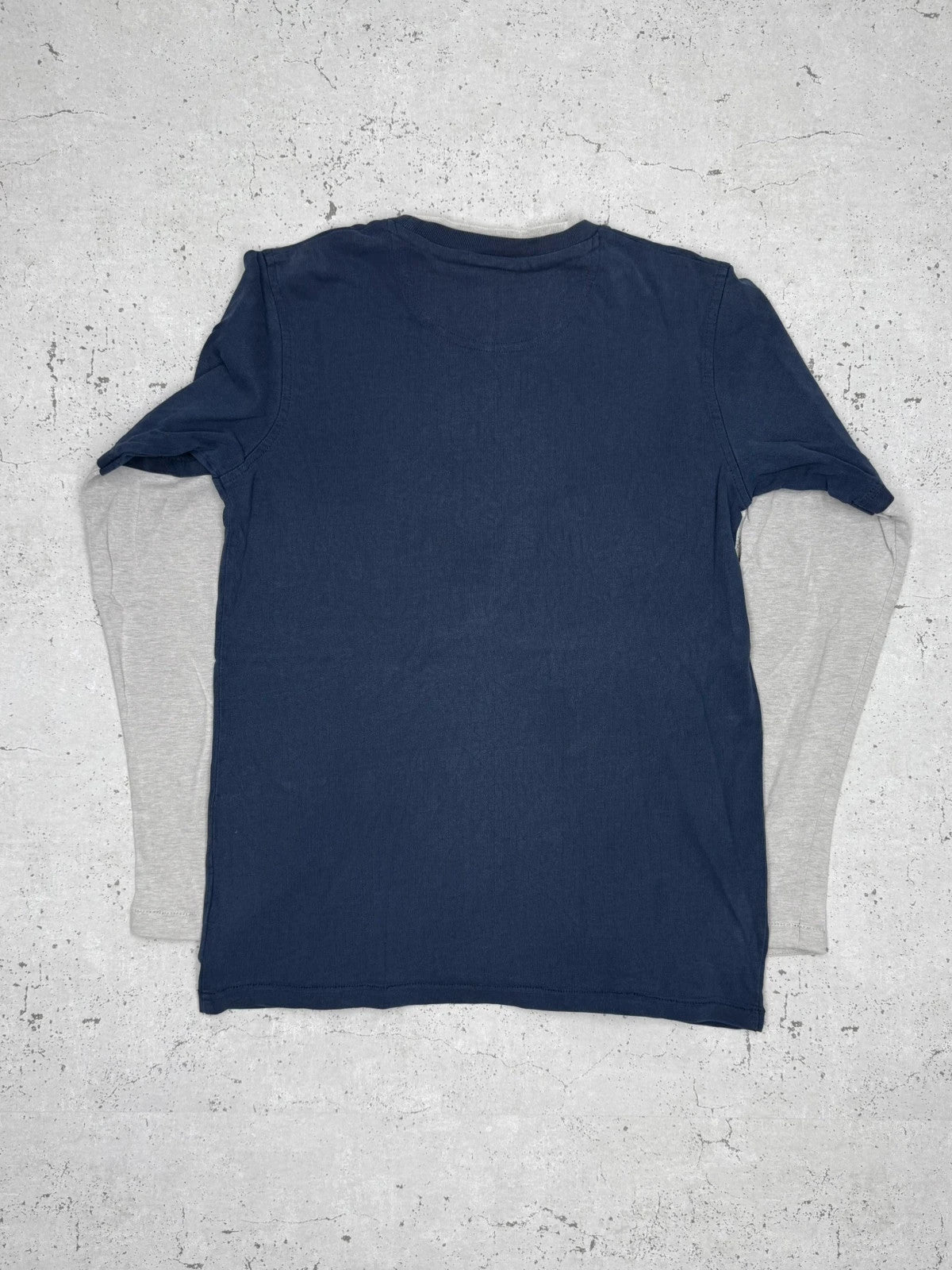 Nike Vintage Y2K Longsleeve langarm Shirt Grau Blau M - MonkeysVintage