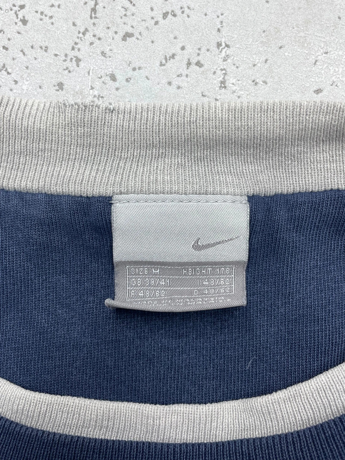 Nike Vintage Y2K Longsleeve langarm Shirt Grau Blau M - MonkeysVintage