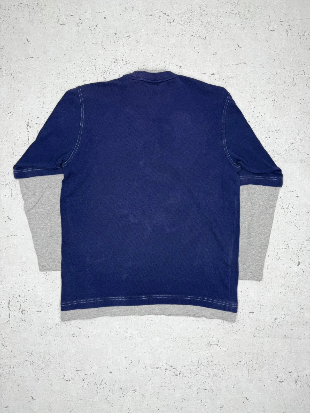 Adidas Y2K Vintage Langarm Shirt Sweater Blau Grau M - MonkeysVintage