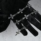 "Holy Drip" - Silberne Hosenkette mit Kreuzanhängern - Cross Chain Y2K Skater Streetwear