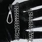"Roadlink" - Doppel-Hosenkette silber - Skater Y2K Biker Streetwear Rave