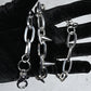 "Silver Fang" - Silberne Hosenkette mit Spikes | Punk Rock Style Accessoire