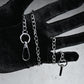 "Simple" Streetwear Hosenkette silberfarben Y2K