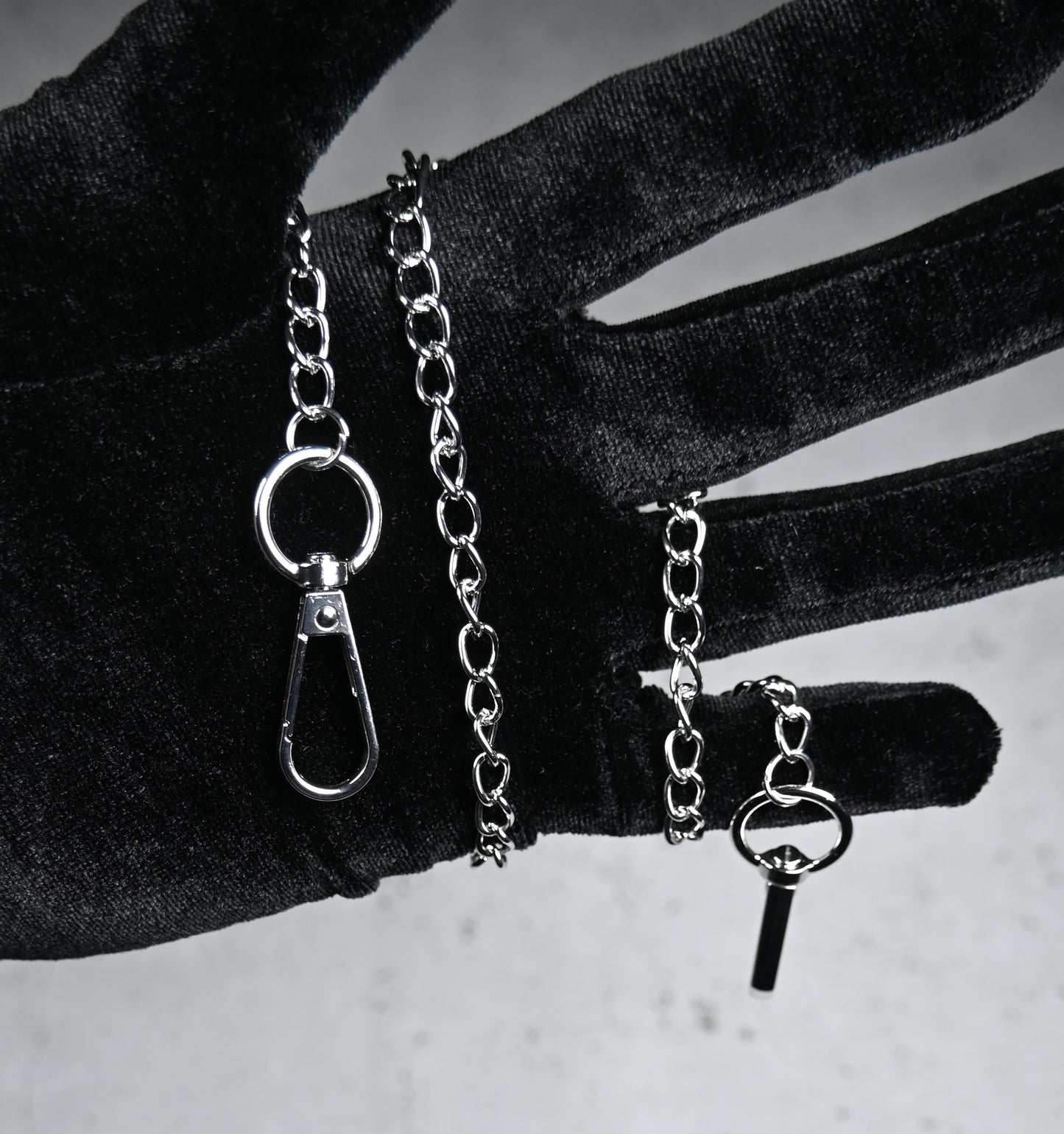 "Simple" Streetwear Hosenkette silberfarben Y2K