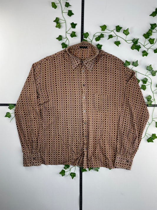 Vintage 80s langarm Hemd S - MonkeysVintage