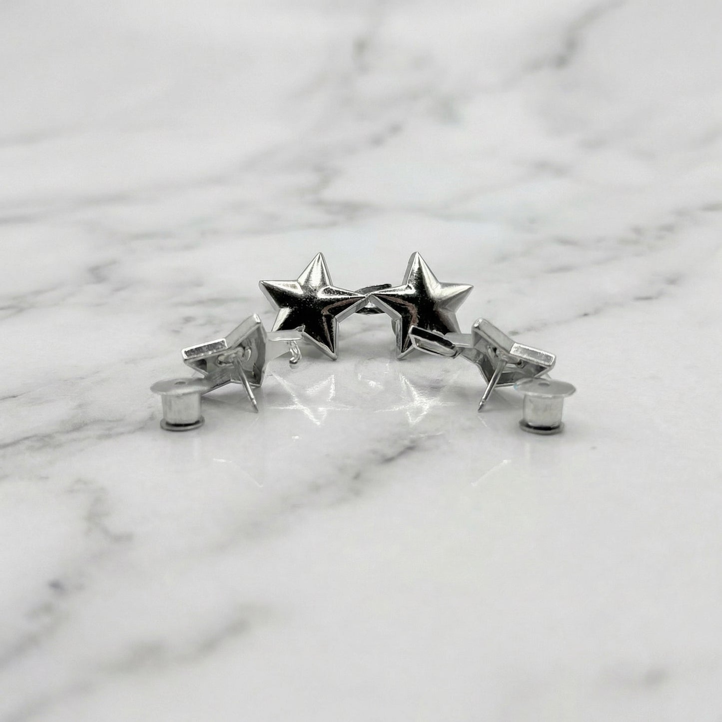 "StarClip" Gürtel Clips Silber Streetwear Belt Ersatz Croppen Stern Design Silber Gold